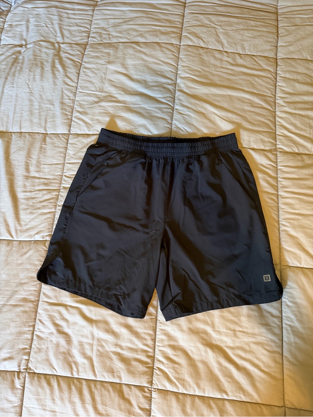 Layer 8 Men's Black Athletic Training Shorts